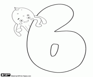 Omalovánka Číslo šest s Pypus