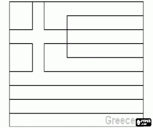 Omalovánka Řecko vlajka, Helénská republika