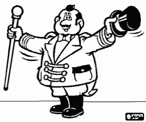 Omalovánka Ředitel cirkusu