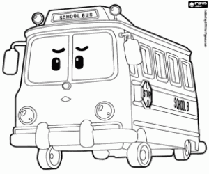 Omalovánka Školní autobus, Robocar Poli