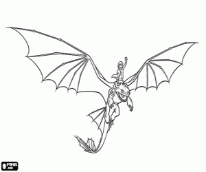 Omalovánka Škyťák jízda dračí Bezzubka