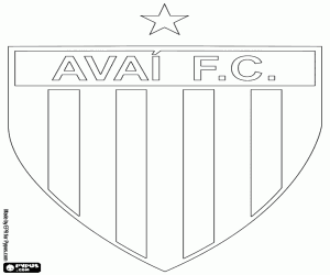 Omalovánka Štít Avaí Futebol Clube