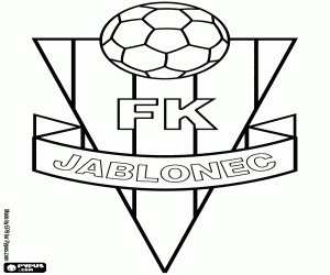 Omalovánka Štít z FK Jablonec