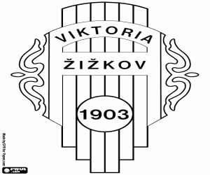 Omalovánka Štít z FK Viktoria Žižkov