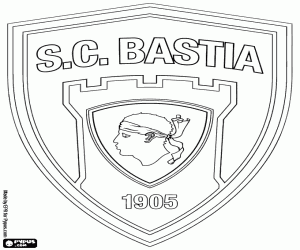 Omalovánka Štít z SC Bastia