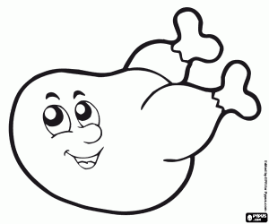 Omalovánka Šťastný pečené kuře