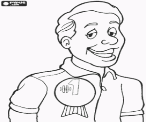 Omalovánka Šťastný tatínek s medaile