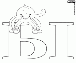 Omalovánka Ы ruské písmeno s Pypus